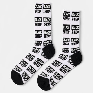 Black Sheep Bold Typography Rebel Entourage Design Socks