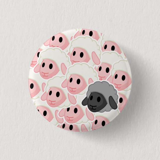 Black Sheep Button (Front)