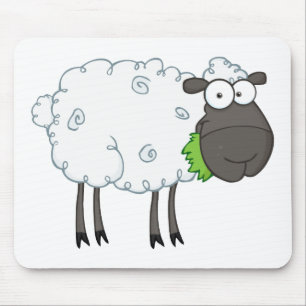 Black Sheep Cartoon Character Mouse Pad