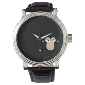 Black sheep cartoon illustration watch