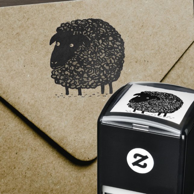 Black Sheep Cartoon Self-inking Stamp (Creator Uploaded)