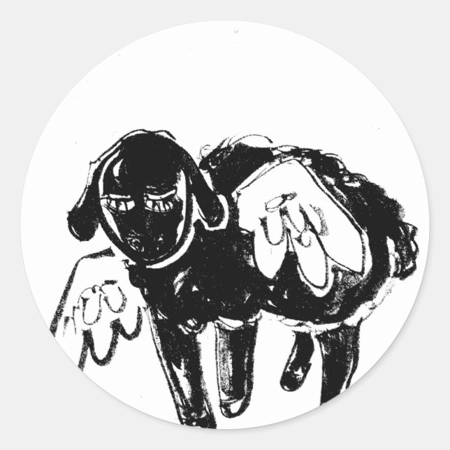 Black Sheep Classic Round Sticker (Front)
