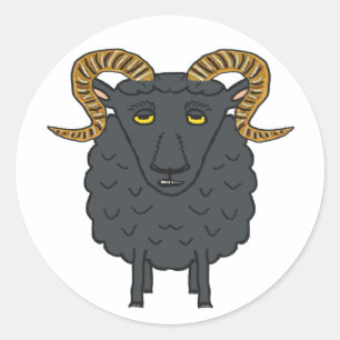 Black Sheep Classic Round Sticker