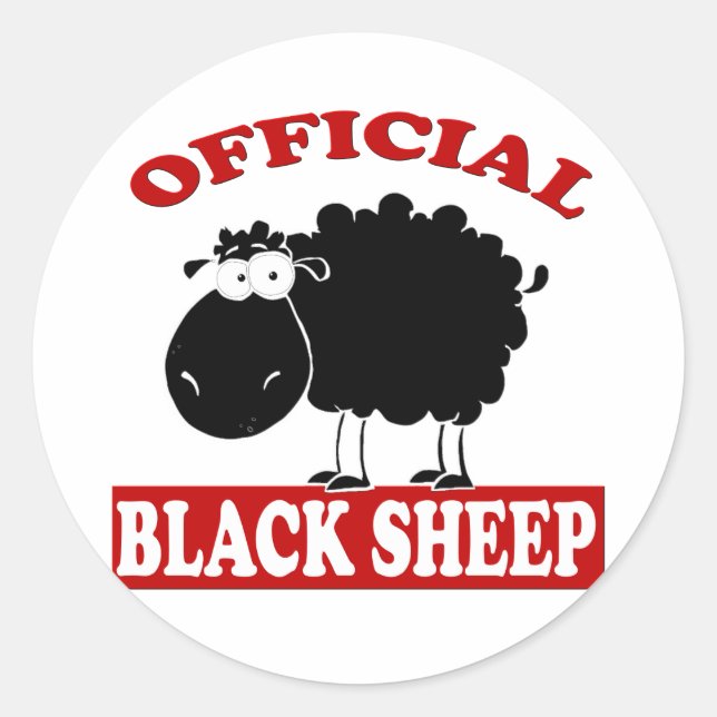 Black Sheep Classic Round Sticker (Front)
