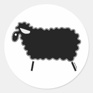 Black Sheep Classic Round Sticker