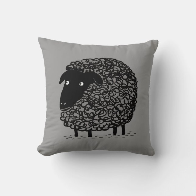 Black Sheep Cushion (Front)