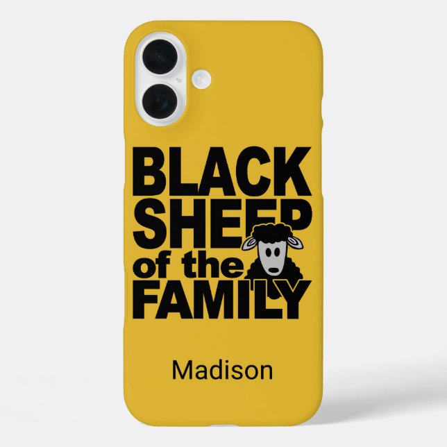 Black Sheep custom name & colour phone cases (Back)