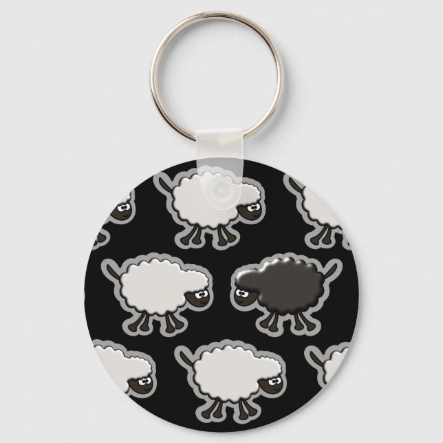 Black Sheep Design Key Ring (Front)