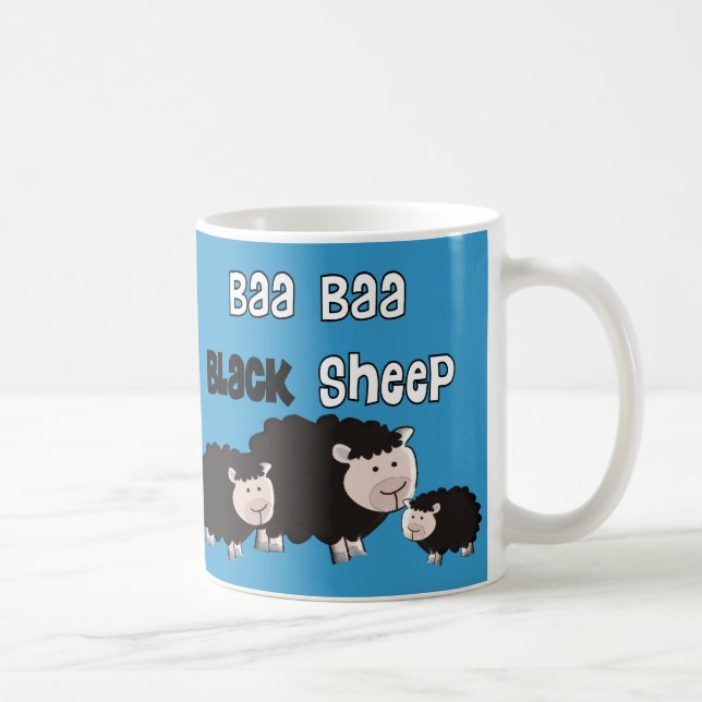 Black Sheep Designs "Baa Baa Black Sheep" Coffee Mug (Right)
