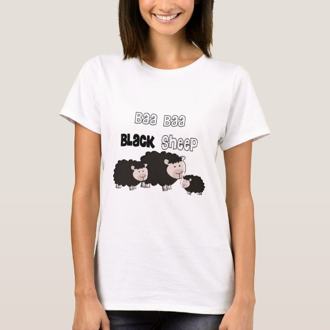 Black Sheep Designs "Baa Baa Black Sheep" T-Shirt (Front)