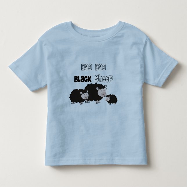 Black Sheep Designs "Baa Baa Black Sheep" Toddler T-Shirt (Front)