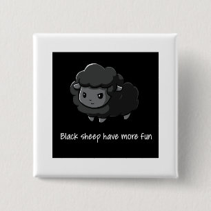 Black Sheep Have More Fun 15 Cm Square Badge