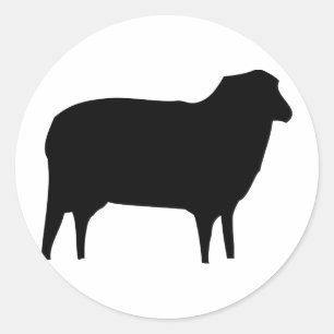 black sheep icon classic round sticker