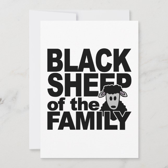 BLACK SHEEP invitation, customise Invitation (Front)