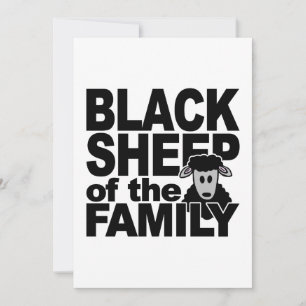 BLACK SHEEP invitation, customise Invitation