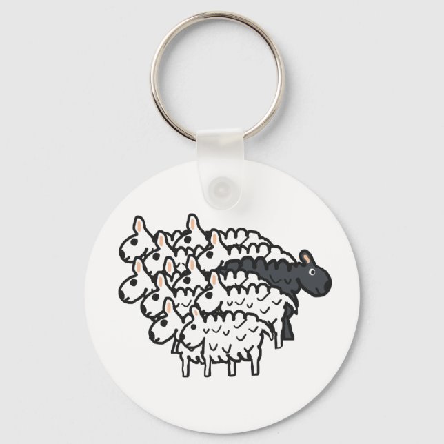 Black Sheep Key Ring (Front)