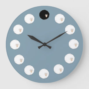 Black sheep large clock