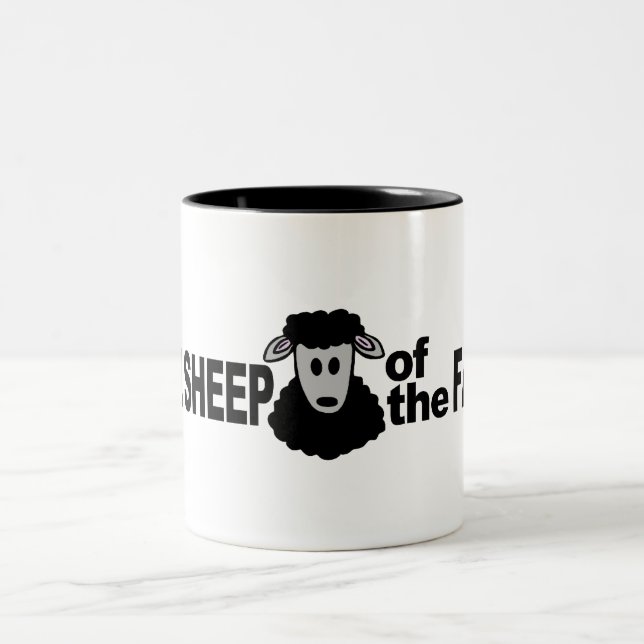 BLACK SHEEP mug - choose style & colour (Center)