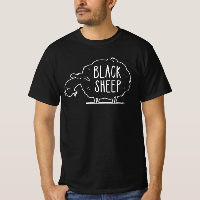 black sheep of the family draw black T-Shirt (Front)