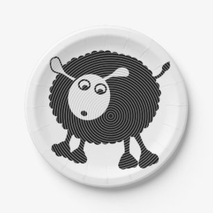 Black Sheep Paper Plate-$1.50/plate Paper Plate