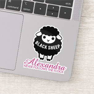 Black Sheep Pink Script Never Follows The Flock