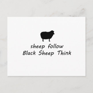 black sheep postcard