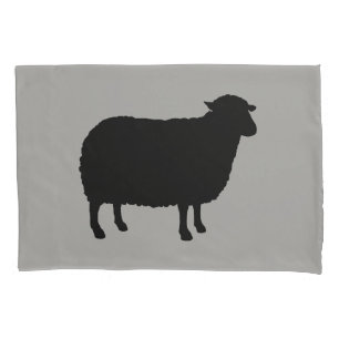 Black Sheep Silhouette Pillowcase