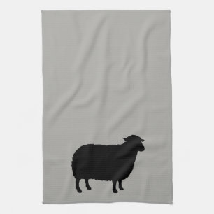 Black Sheep Silhouette Tea Towel