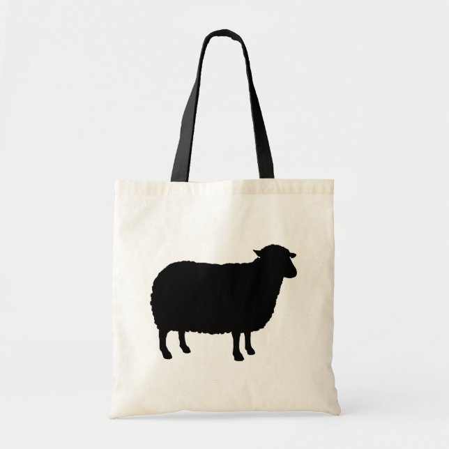 Black Sheep Silhouette Tote Bag (Front)