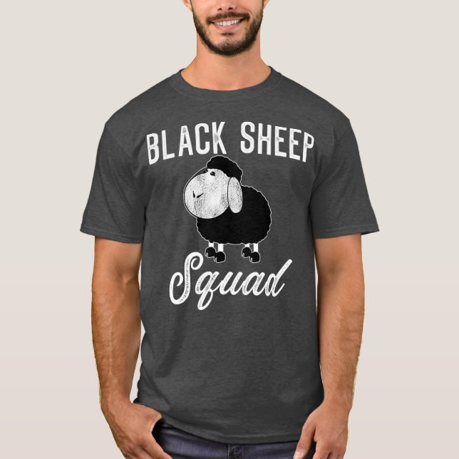 Black Sheep Squad Funny Black Sheep T-Shirt (Front)