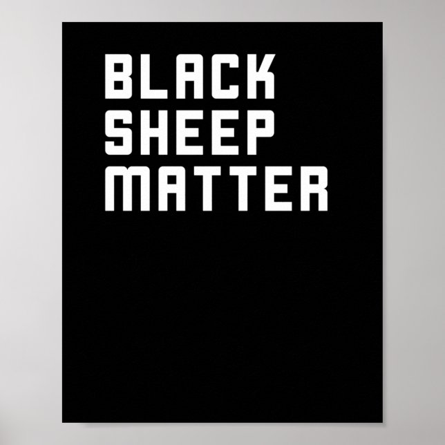 Black Sheep Sticker  Poster (Front)