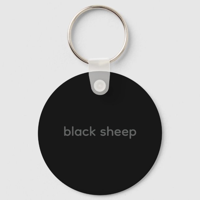 Black Sheep - Typography Key Ring (Front)