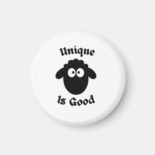 Black sheep: Unique is good Magnet (Front)