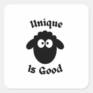 Black sheep: Unique is good Square Sticker