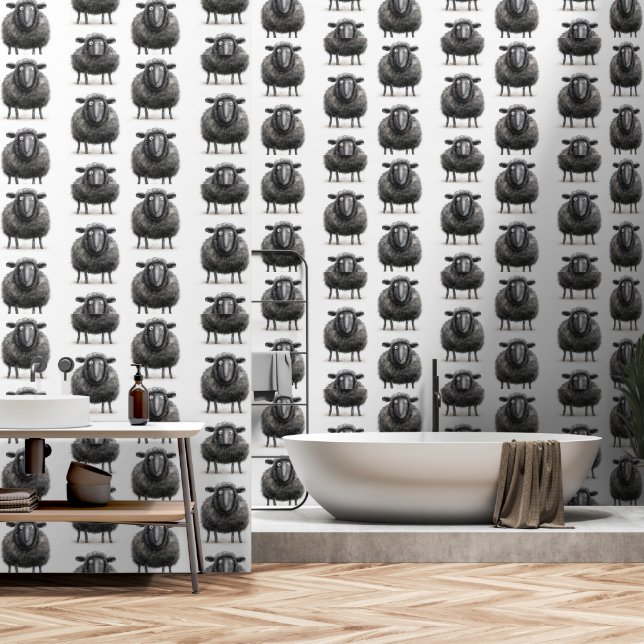Black sheep wall paper wallpaper (Bathroom)