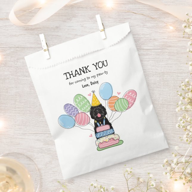 Black Sheepadoodle Birthday Party  Favour Bag (Clipped)