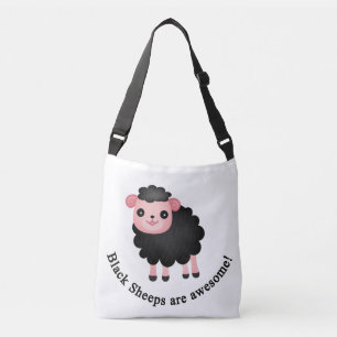 Black sheeps are awesome crossbody bag