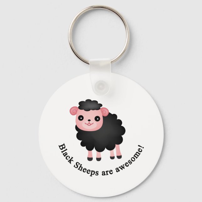Black sheeps are awesome key ring (Front)