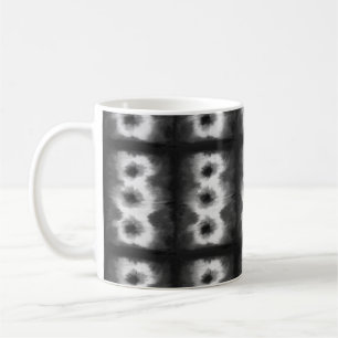 Black Shibori Pattern Tie Dye Art Coffee Mug