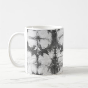 Black Shibori Pattern Tie Dye Art Coffee Mug