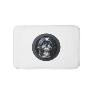 black shih tzu bath mat