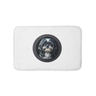 black shih tzu bath mat