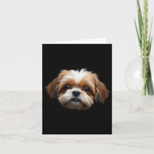 Black Shih Tzu Dog Shih Tzu Face Card