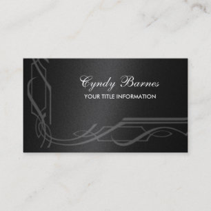 Black Shimmer with Silver Business Card