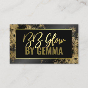 Black Shine Gold Foil BB Glow Treatment Business Card