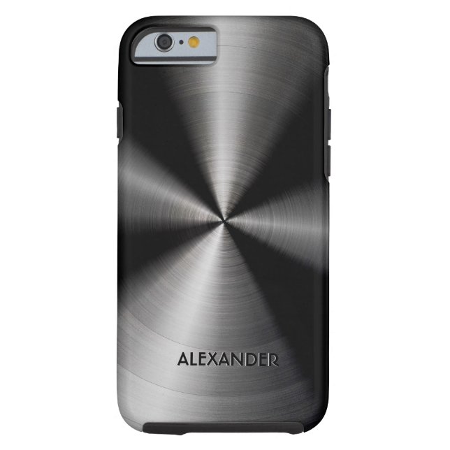 Black Shiny Metallic Design Case-Mate iPhone Case (Back)