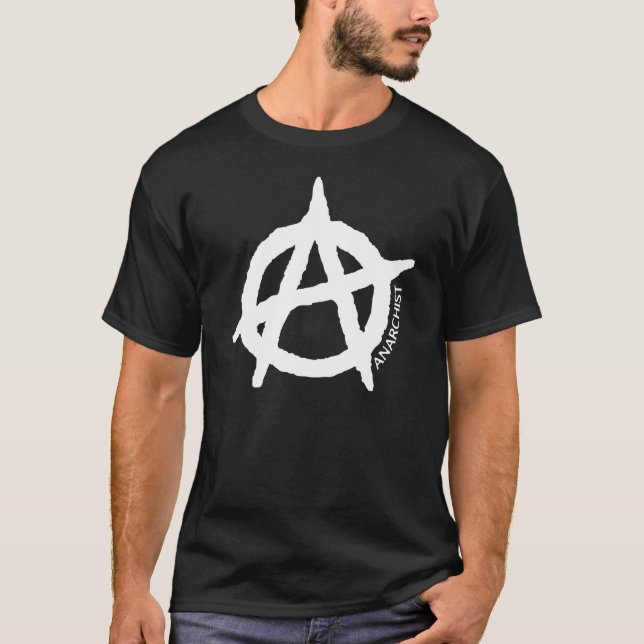 Black shirt with anarchist symbol (Front)