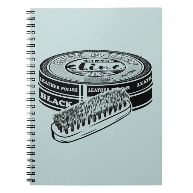 Black shoe polish tin notebook (Front)