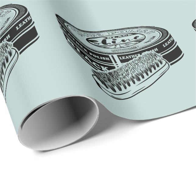 Black shoe polish tin wrapping paper (Roll Corner)