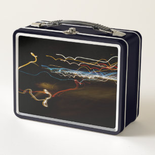black shooter metal lunch box